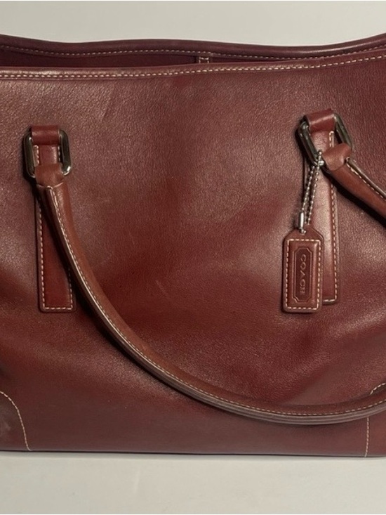 Coach Handbags - Vintage Coach Hampton Leather Tote #7757 Cognac Brown